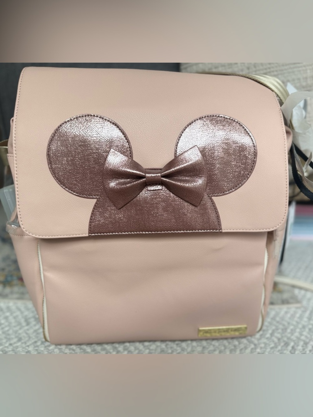Petunia Pickle Bottom Pink Minnie Mouse Boxy Backpack/diaper bag- Large